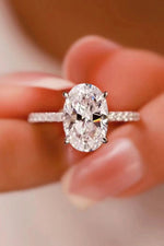 Load image into Gallery viewer, Platinum-Plated Side Stone Ring for Women Fashion Jewelry
