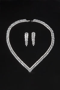 Heart-Shaped Necklace and Dangle Earrings Set for Women Fashion Jewelry