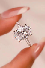 Load image into Gallery viewer, Platinum-Plated Side Stone Ring for Women Fashion Jewelry
