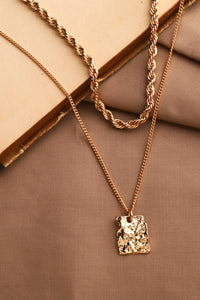 Gold Plated Twisted Necklace for Women Fashion Jewelry