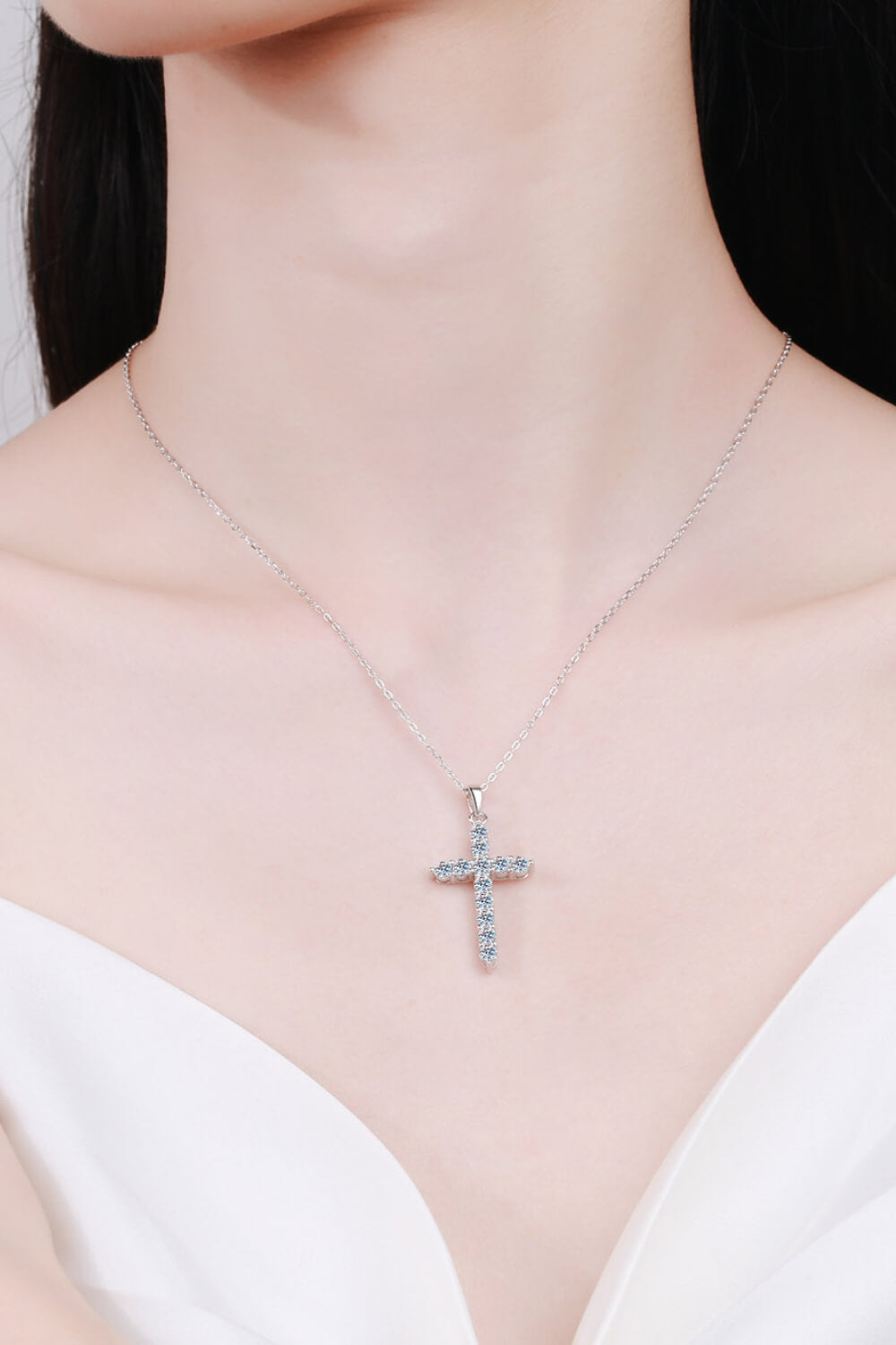 Sterling Silver Cross Necklace for Women Fashion Jewelry