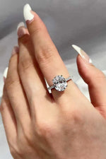 Load image into Gallery viewer, Platinum-Plated Side Stone Ring for Women Fashion Jewelry
