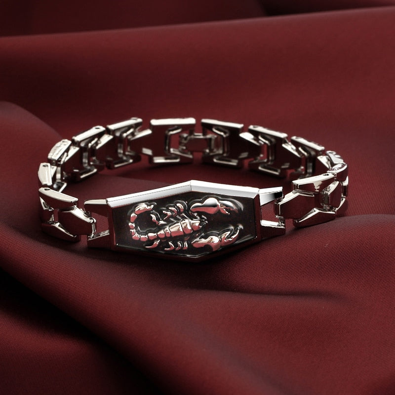 Silver Metal Scorpion Bracelets for Men Fashion Jewelry