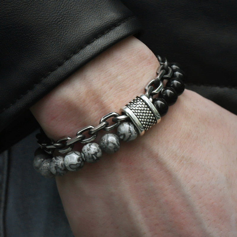 Steel Bracelet for Men Fashion Jewelry