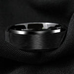 Load image into Gallery viewer, Black Matte Steel Ring for Men Fashion Jewelry
