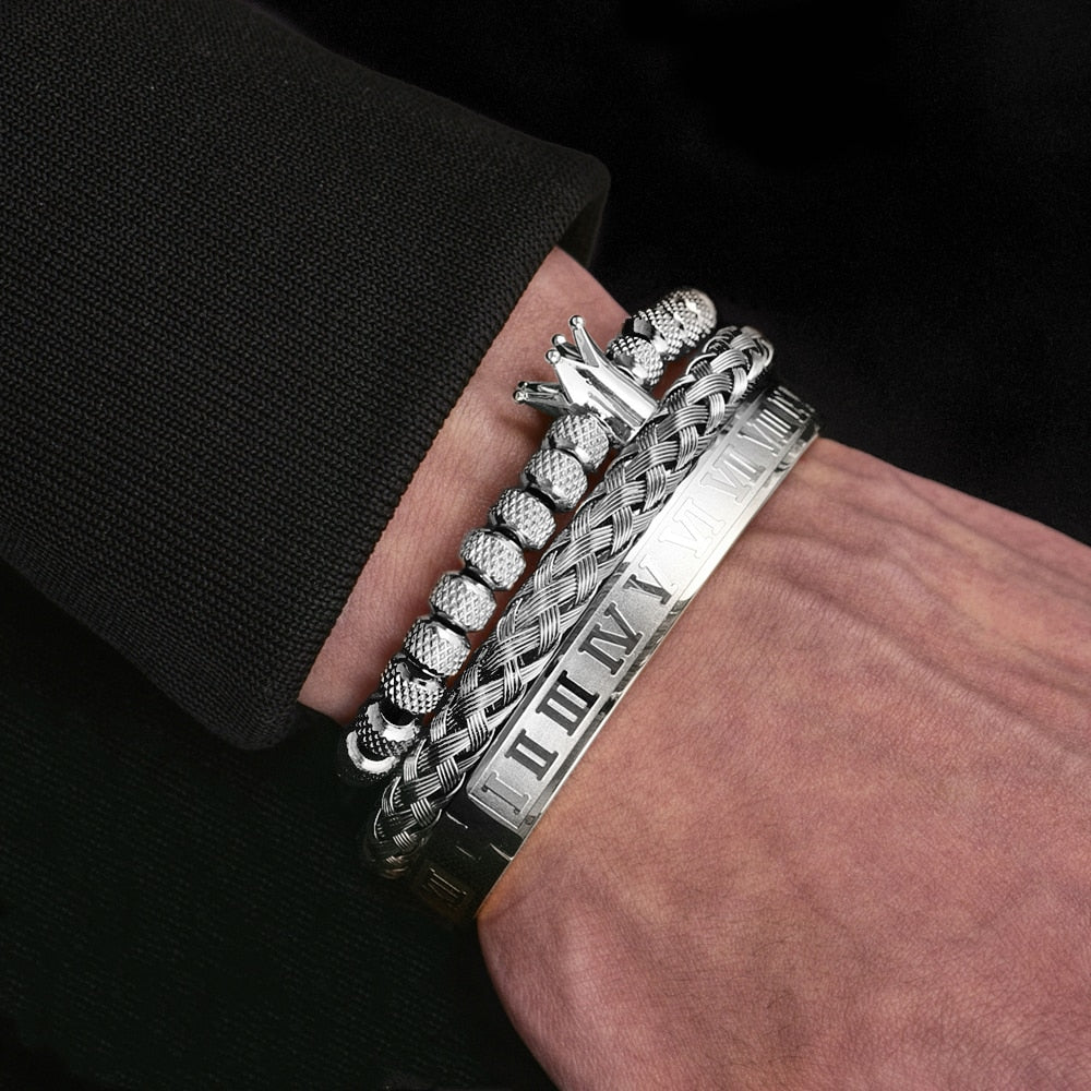 Luxury Royal Steel Bracelet for Men Fashion Jewelry