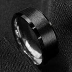 Load image into Gallery viewer, Black Matte Steel Ring for Men Fashion Jewelry
